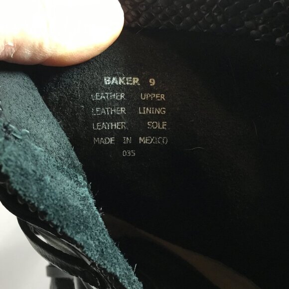 Freebird Baker Boots Black Leather Snakeskin Women's Size 9 Shoes Zip Biker - Picture 10 of 11